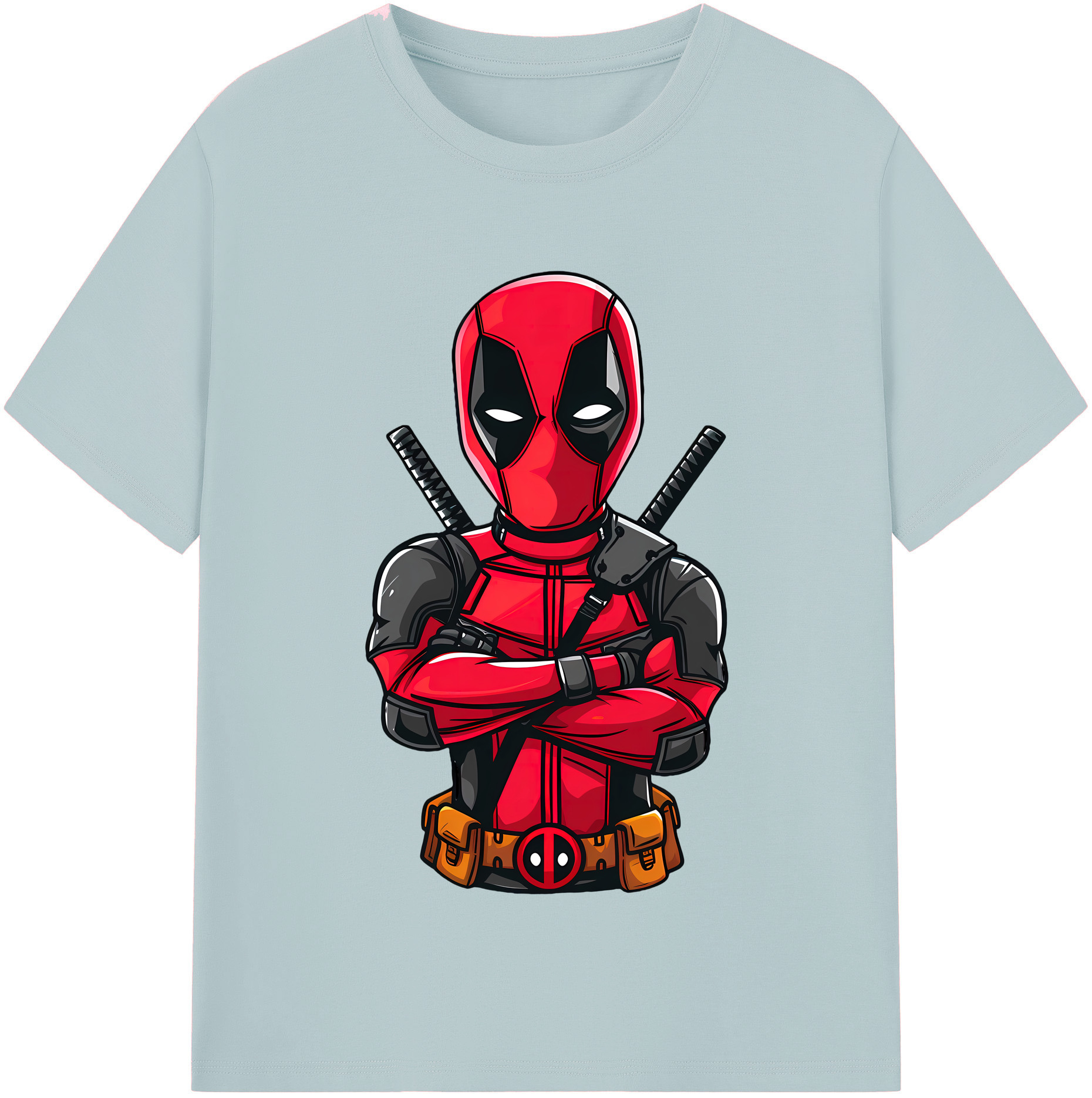 （画像用） Deadpool デッドプール 綿100％半袖Tシャツ（フロントプリント）